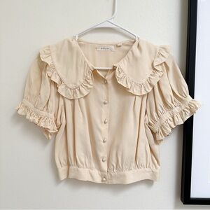 SOLD Doen Silk Sparrow Top in Ivory Cream Size XS